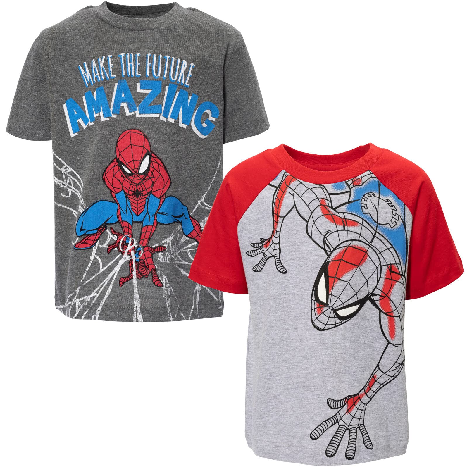 Marvel 2 Pack T-Shirts Toddler to Big Kid Sizes (2T - 18-20)